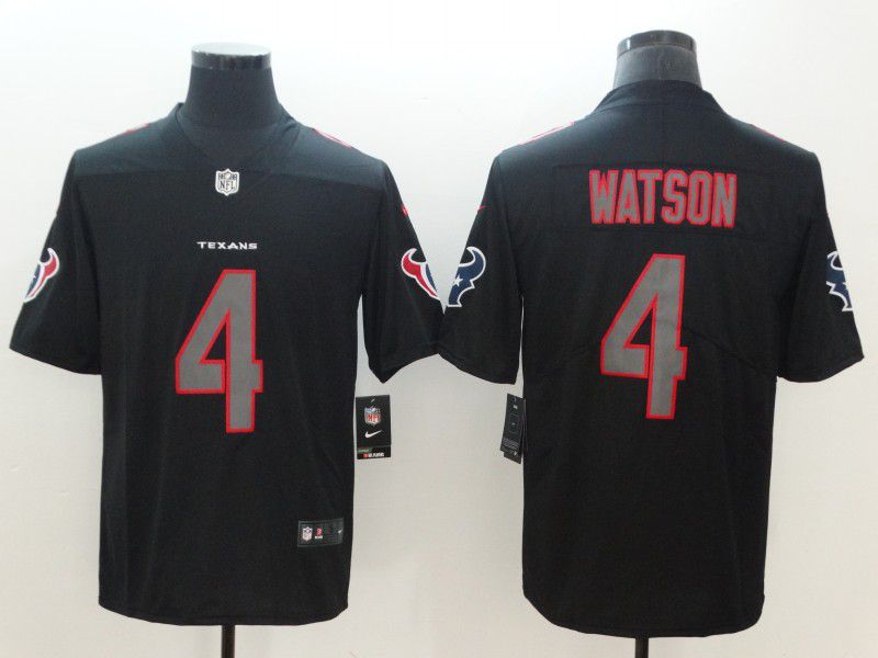 Men Houston Texans #4 Watson Nike Fashion Impact Black Color Rush Limited NFL Jerseys->houston texans->NFL Jersey